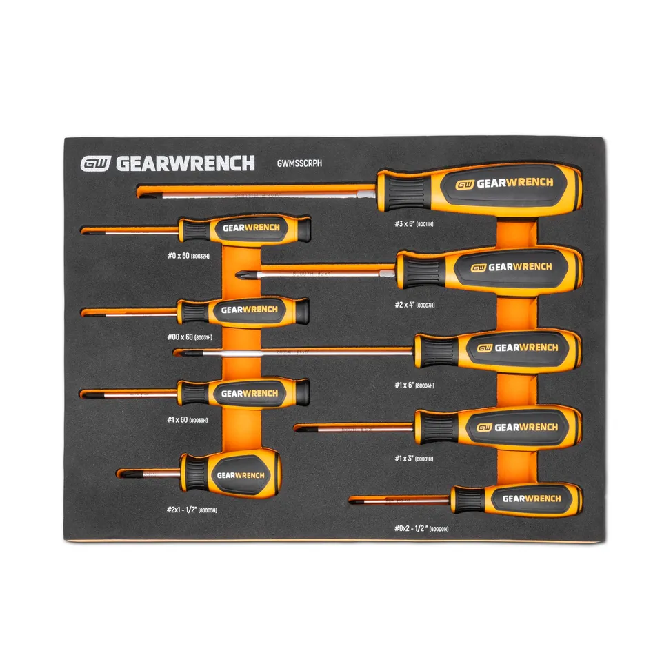 gearwrench-gwmsscrph-9-piece-phillips-dual-material-screwdriver-set-with-foam-st image 1