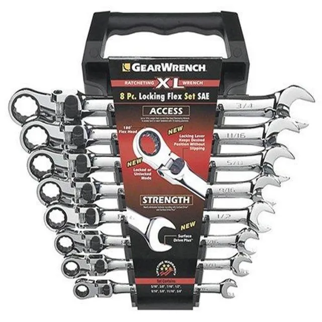 gearwrench-85798-8-pc-12-pt-xl-locking-flex-head-ratcheting-combination-wrench-s image 1