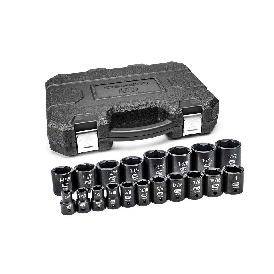 gearwrench-84932n-19-pc-1-2-drive-6-point-standard-impact-socket-set-sae-cr-mo-s image 1