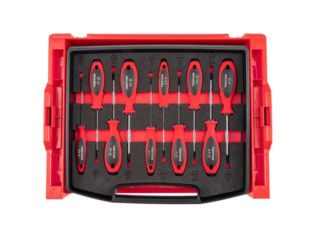 tekton-dwz90600-phillips-and-slotted-screwdriver-set-10-piece-jis-compatible-wit image 1