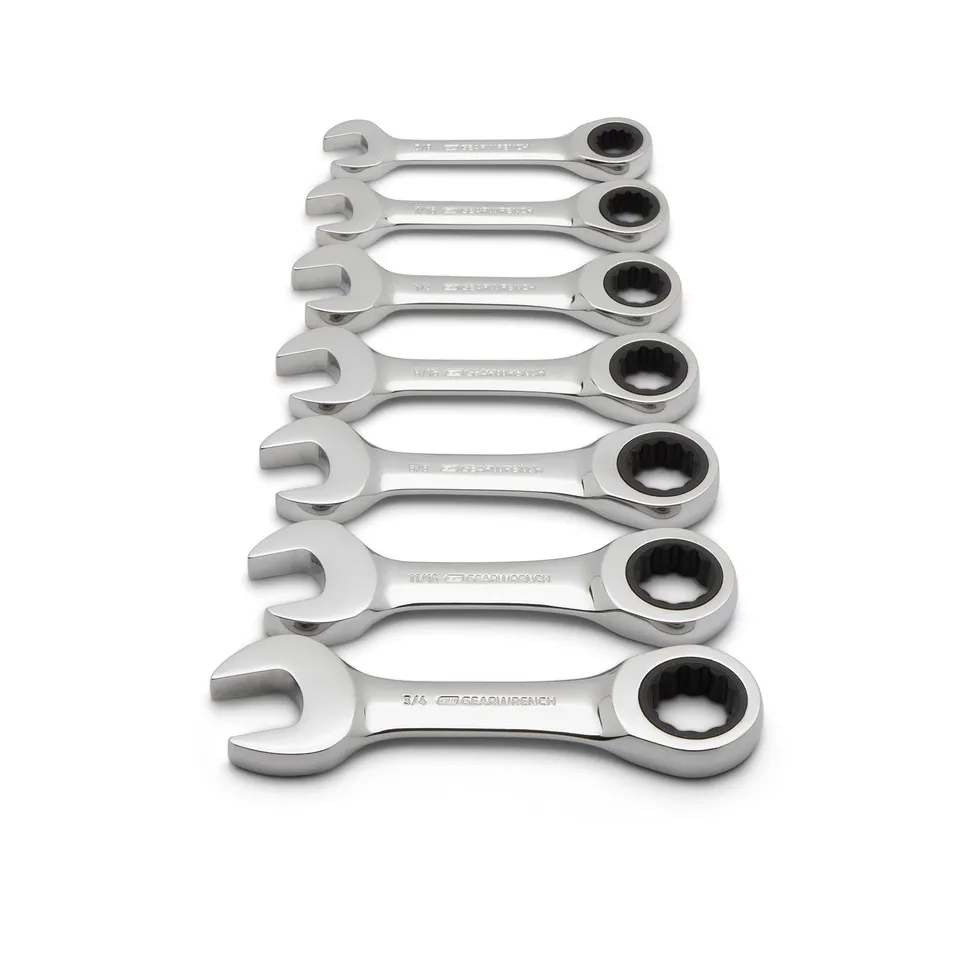 gearwrench-9507d-7-piece-12-point-stubby-ratcheting-combination-wrench-set-sae image 1