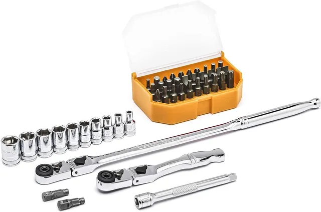 gearwrench-81032-45-piece-1-4-inch-drive-6-point-slim-head-mechanics-tool-set-me image 1