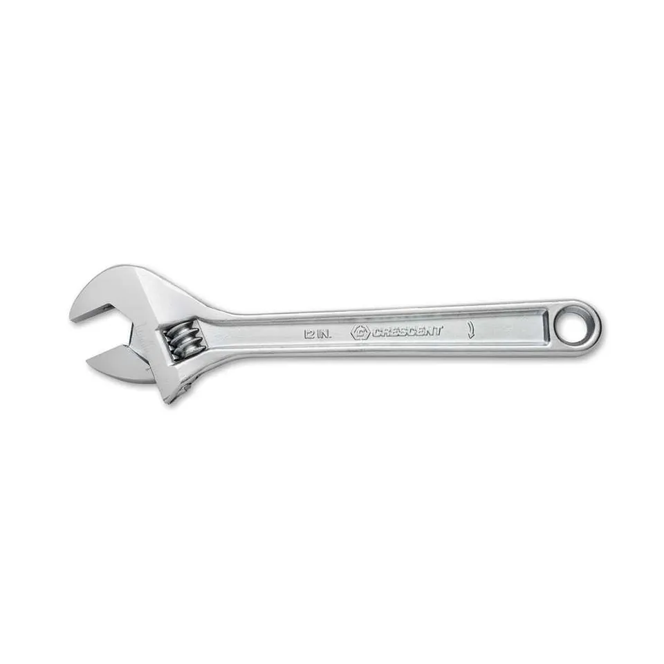 crescent-ac212vs-12-inch-adjustable-wrench-chrome-1-1-2-inch-39mm-jaw-capacity-c image 1