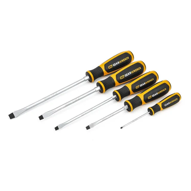 gearwrench-80053h-5-piece-slotted-dual-material-screwdriver-set-speed-zone-handl image 1