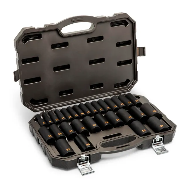 gearwrench-84935h-29-piece-1-2-drive-6-point-metric-hi-viz-deep-impact-socket-se image 1