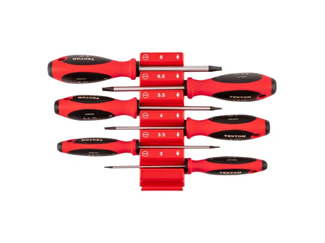 tekton-dws90106-slotted-screwdriver-set-6-piece-4-inch-shanks-3-8-mm-tri-lobe-tp image 1