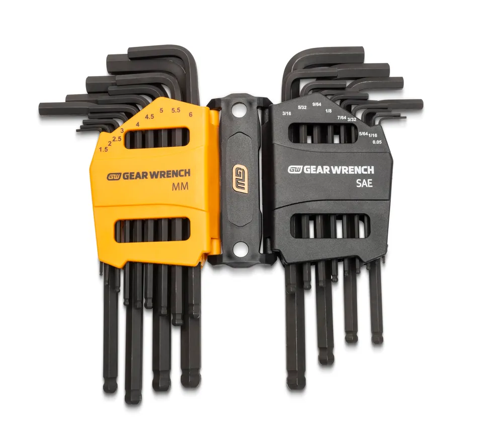 gearwrench-83505-26-piece-sae-metric-ball-end-long-arm-hex-key-set image 1