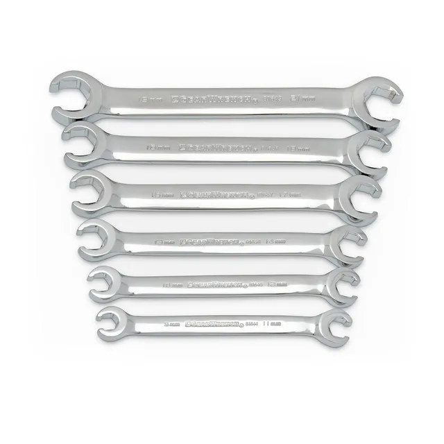 gearwrench-81906-6-piece-metric-flare-nut-wrench-set-ratcheting-brake-line-and-f image 1