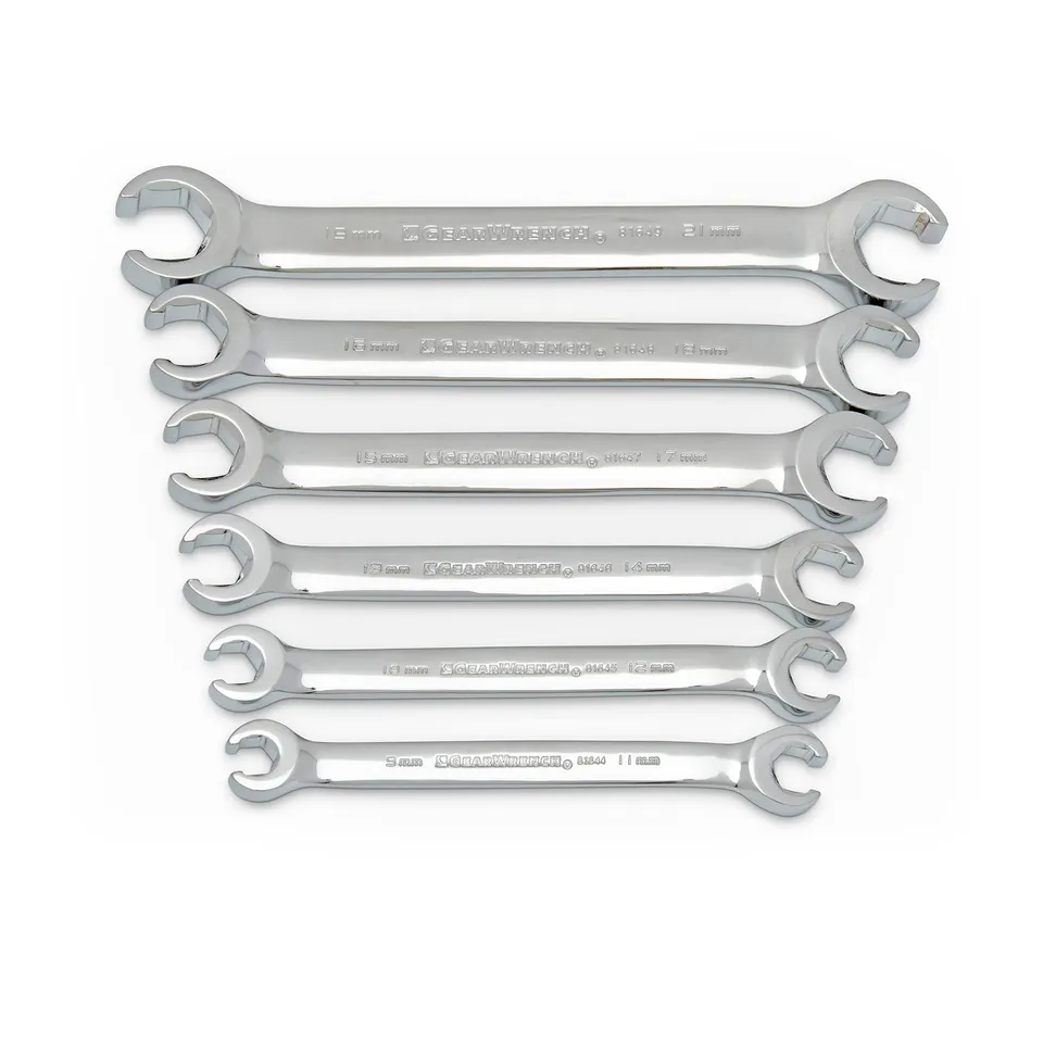 gearwrench-81906-6-piece-metric-flare-nut-wrench-set-ratcheting-brake-line-and-f image 1
