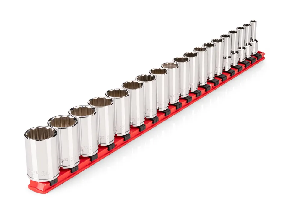 tekton-shd91122-3-8-inch-drive-12-point-semi-deep-socket-set-19-piece-6-24-mm-wi image 1