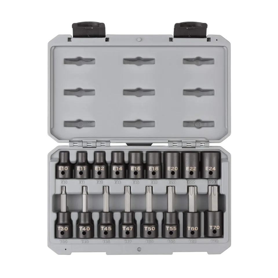 tekton-skt25801-1-2-inch-drive-torx-and-external-star-impact-socket-set-17-piece image 1
