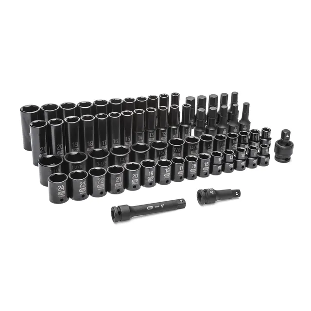gearwrench-89095-65-piece-1-2-drive-standard-deep-sae-mm-impact-socket-set image 1