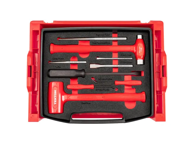 tekton-olb94701-hammers-pry-bars-punches-and-chisels-set-9-piece-l-boxx-stacking image 1