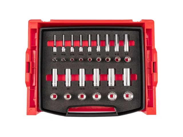 tekton-olb94306-3-8-inch-drive-12-point-socket-set-with-open-top-drawer-and-rack image 1
