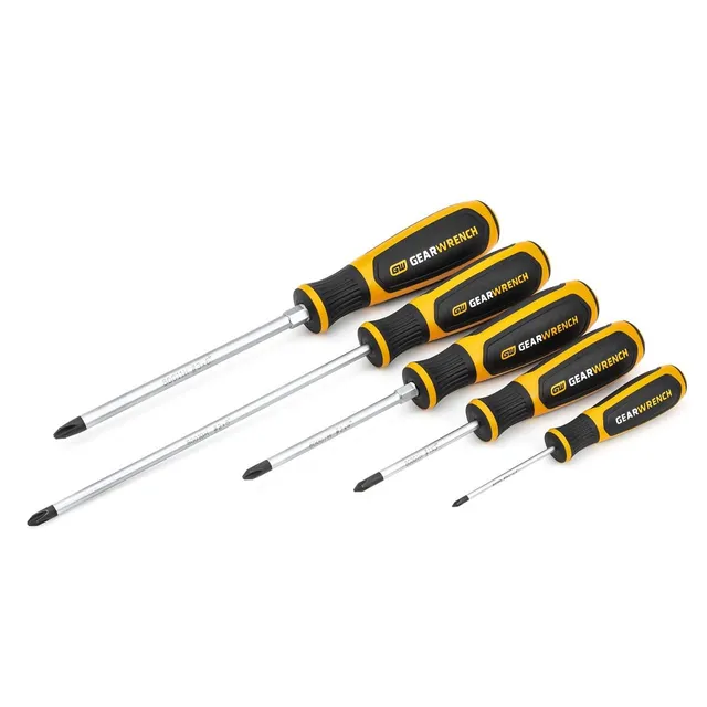 gearwrench-80052h-5-piece-phillips-dual-material-screwdriver-set-with-speed-zone image 1