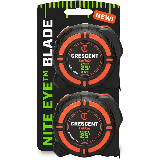 crescent-lufkin-l1125neset2v-25-ft-workhorse-nite-eye-tape-measure-2-pack-1-1-4- image 1