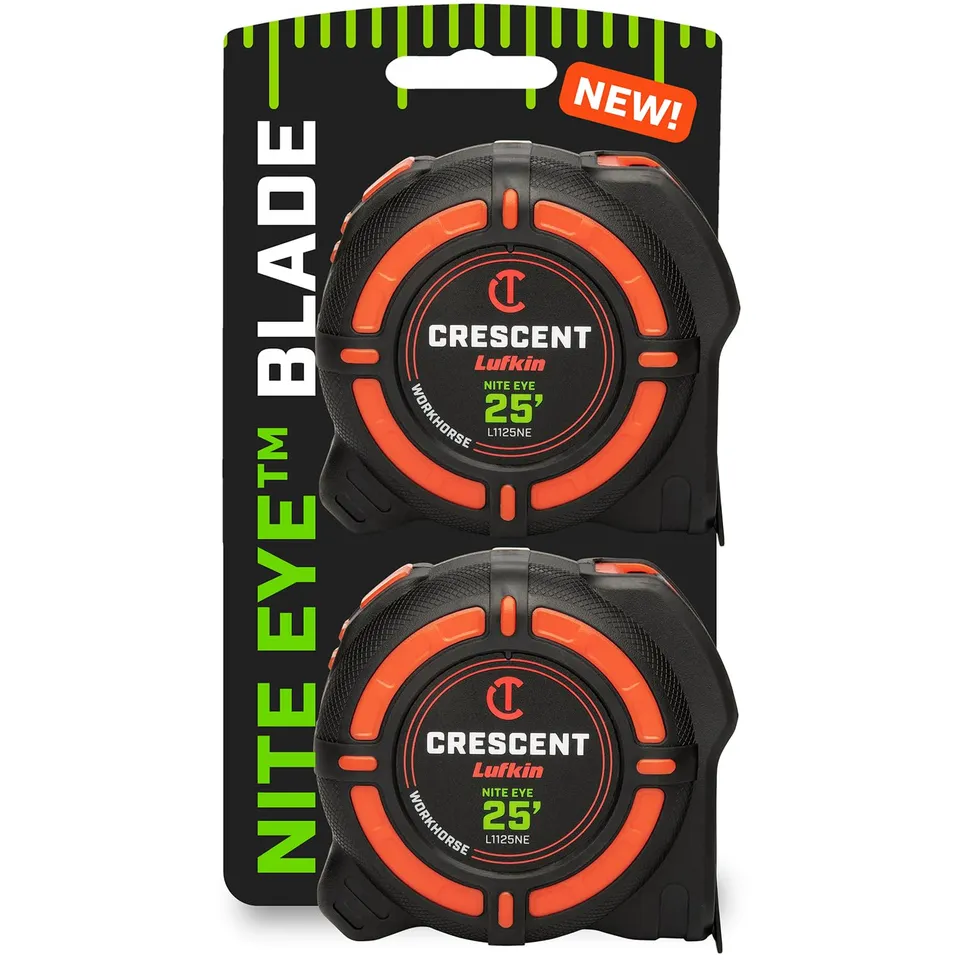 crescent-lufkin-l1125neset2v-25-ft-workhorse-nite-eye-tape-measure-2-pack-1-1-4- image 1