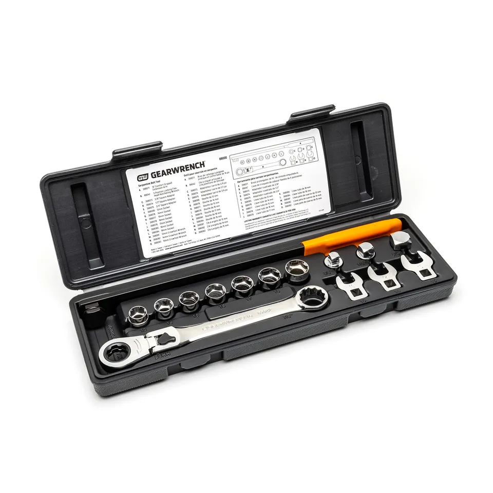 gearwrench-89000-15-piece-serpentine-belt-tool-set-with-locking-flex-head-ratche image 1