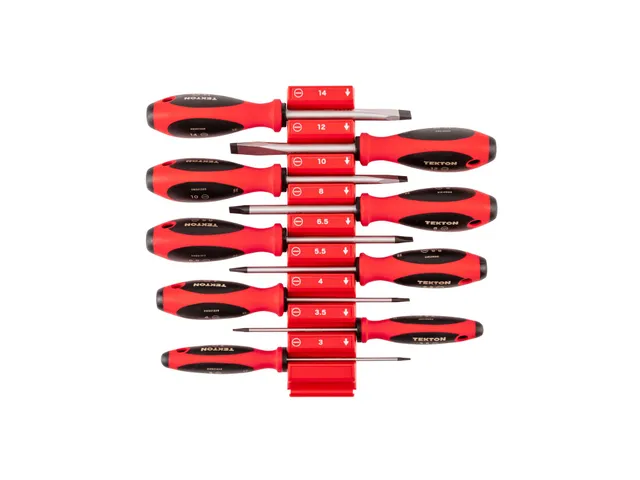 tekton-dws90105-slotted-screwdriver-set-9-piece-4-inch-shank-3-14-mm-metric-rang image 1