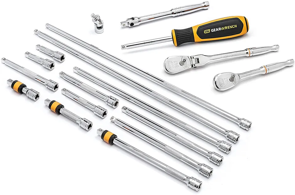 gearwrench-89075-18-piece-1-4-drive-flex-ratchet-drive-tool-accessory-set image 1