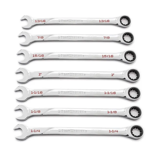 gearwrench-86452-7-pc-120xp-universal-spline-xl-ratcheting-combination-wrench-se image 1