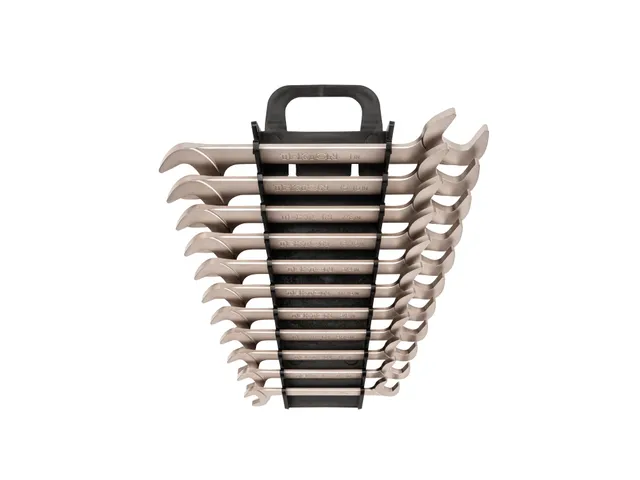 tekton-wae91204-angle-head-open-end-wrench-set-11-piece-3-8-1-in-with-black-stor image 1