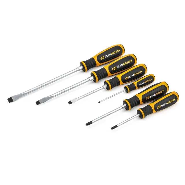 gearwrench-80050h-6-pc-phillips-slotted-dual-material-screwdriver-set image 1