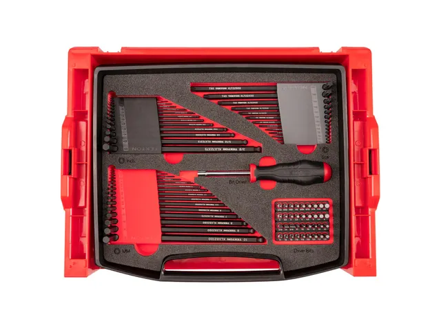 tekton-olb94801-l-key-and-bit-driver-set-78-piece-ball-end-hex-torx-star-and-bit image 1