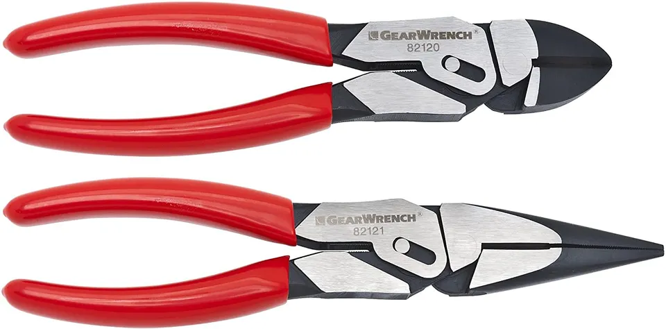 gearwrench-82124-2-pc-8-pivotforce-compound-action-plier-set-longnose-diagonal image 1