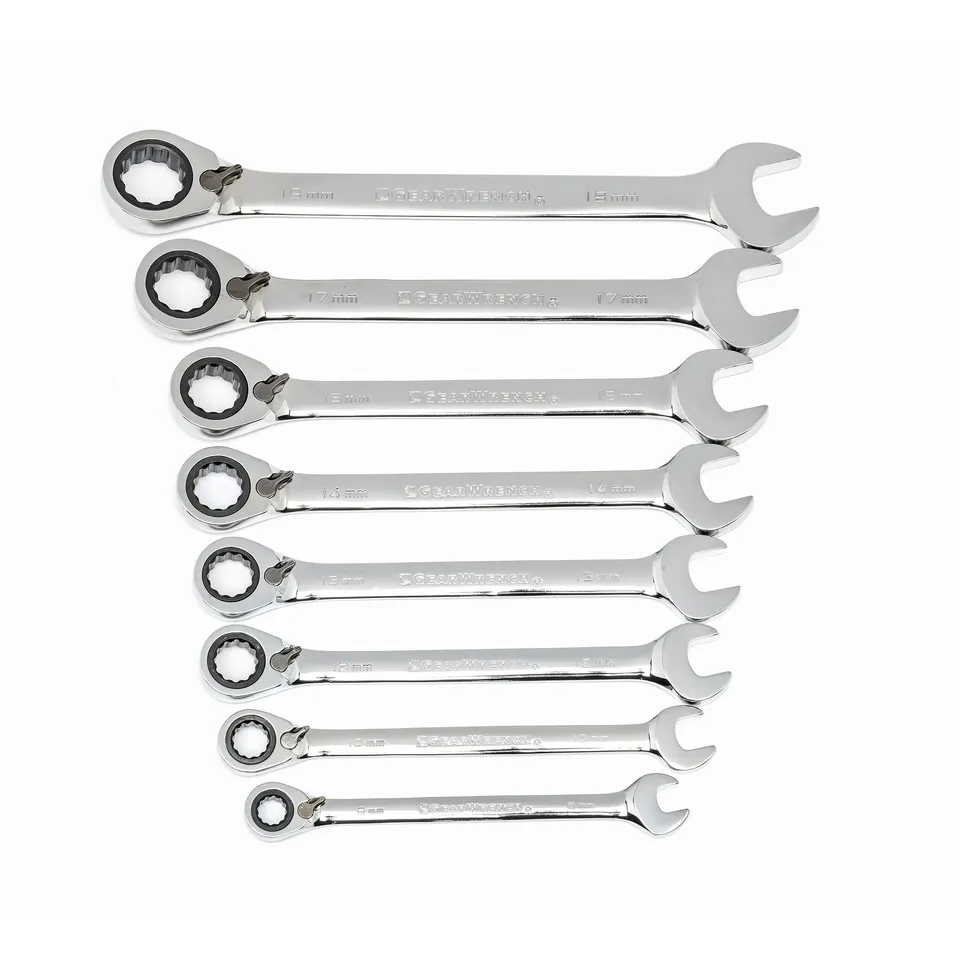 gearwrench-9543-8-pc-12-pt-reversible-ratcheting-combination-wrench-set-metric image 1