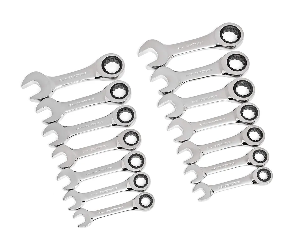 gearwrench-85206-14-pc-12-point-stubby-ratcheting-combination-wrench-set-sae-met image 1