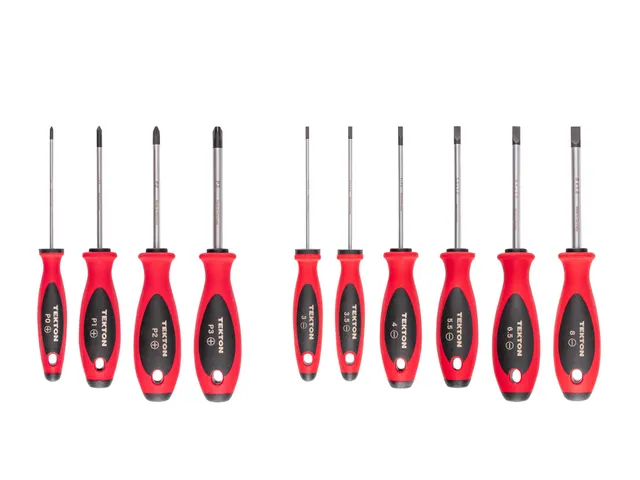 tekton-dwz90006-10-piece-phillips-and-slotted-screwdriver-set-4-inch-shank image 1