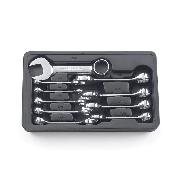 gearwrench-81905-10-piece-12-pt-stubby-combination-wrench-set-sae image 1