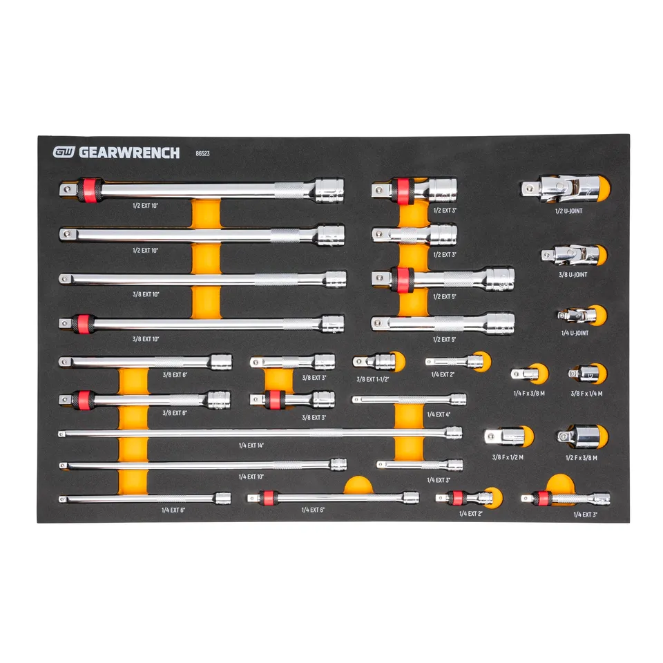 gearwrench-86523-29-pc-1-4-3-8-1-2-drive-chrome-tool-accessories-set-with-eva-fo image 1