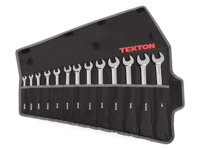 tekton-wrn53091-13-piece-ratcheting-combination-wrench-set-1-4-1-in-with-roll-up image 1