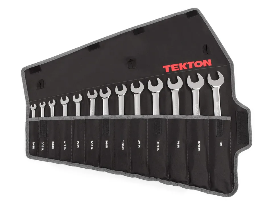 tekton-wrn53091-13-piece-ratcheting-combination-wrench-set-1-4-1-in-with-roll-up image 1