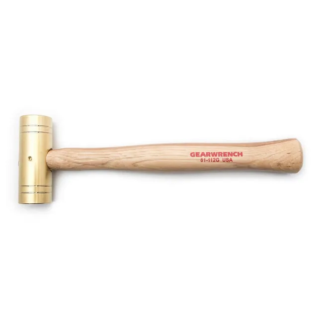 gearwrench-81-112g-2-lb-brass-hammer-with-hickory-handle image 1