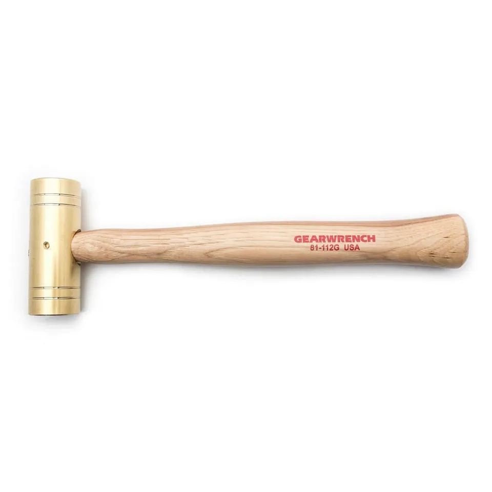 gearwrench-81-112g-2-lb-brass-hammer-with-hickory-handle image 1