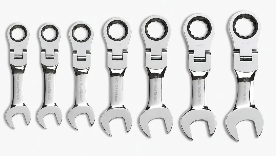 gearwrench-9570-7-piece-12-point-stubby-flex-head-ratcheting-combination-wrench- image 1