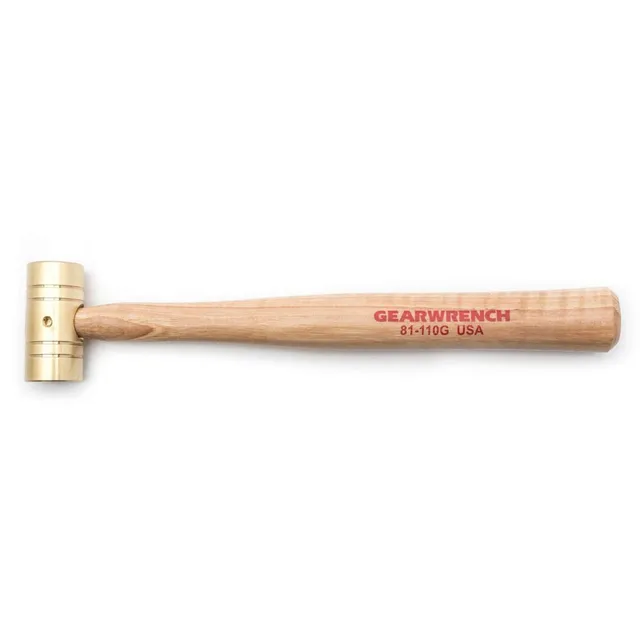 gearwrench-81-110g-8-oz-brass-hammer-with-hickory-handle-non-sparking-machined-f image 1