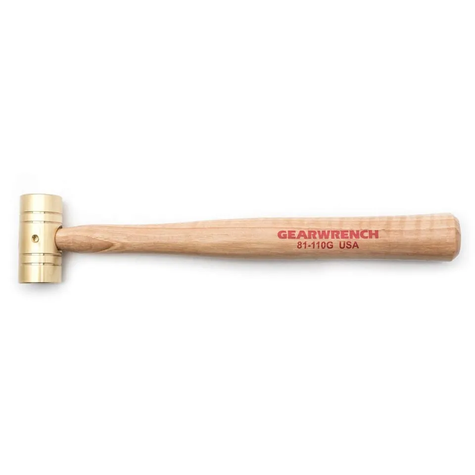 gearwrench-81-110g-8-oz-brass-hammer-with-hickory-handle-non-sparking-machined-f image 1