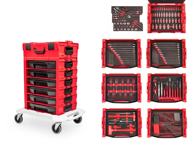 tekton-olb99007-248-piece-tool-set-in-modular-stacking-tool-cart image 1