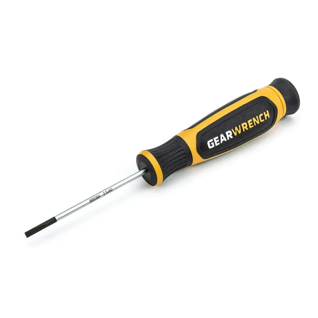 gearwrench-80036h-2-5mm-x-60mm-mini-slotted-dual-material-screwdriver image 1