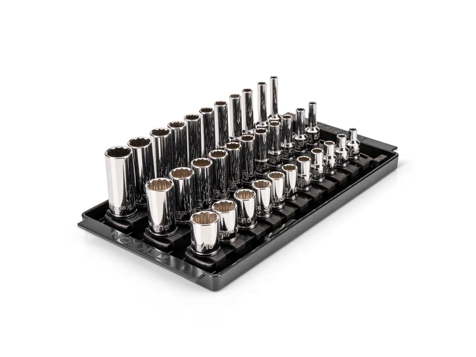 tekton-shd90123-1-4-inch-drive-shallow-semi-deep-and-deep-12-point-socket-set-wi image 1