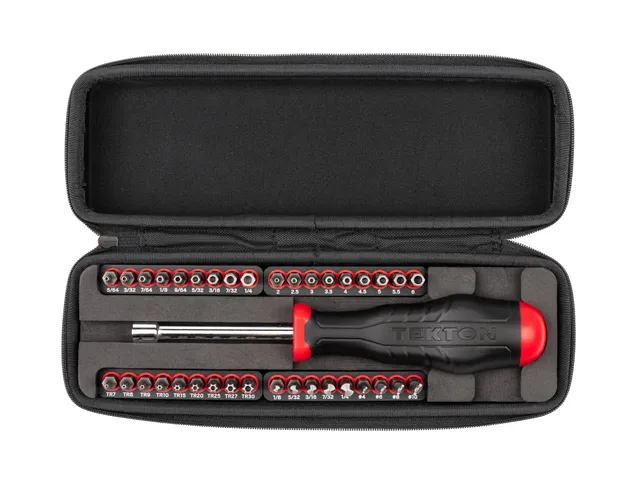 tekton-dbh93102-1-4-inch-security-bit-driver-and-bit-set-37-piece-s2-steel-with- image 1