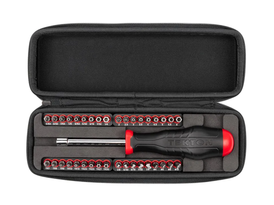 tekton-dbh93102-1-4-inch-security-bit-driver-and-bit-set-37-piece-s2-steel-with- image 1