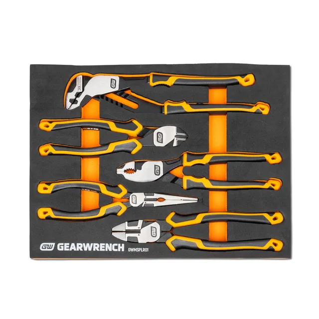 gearwrench-pitbull-5-piece-cushion-grip-pliers-set-with-foam-storage-tray-gwmspl image 1