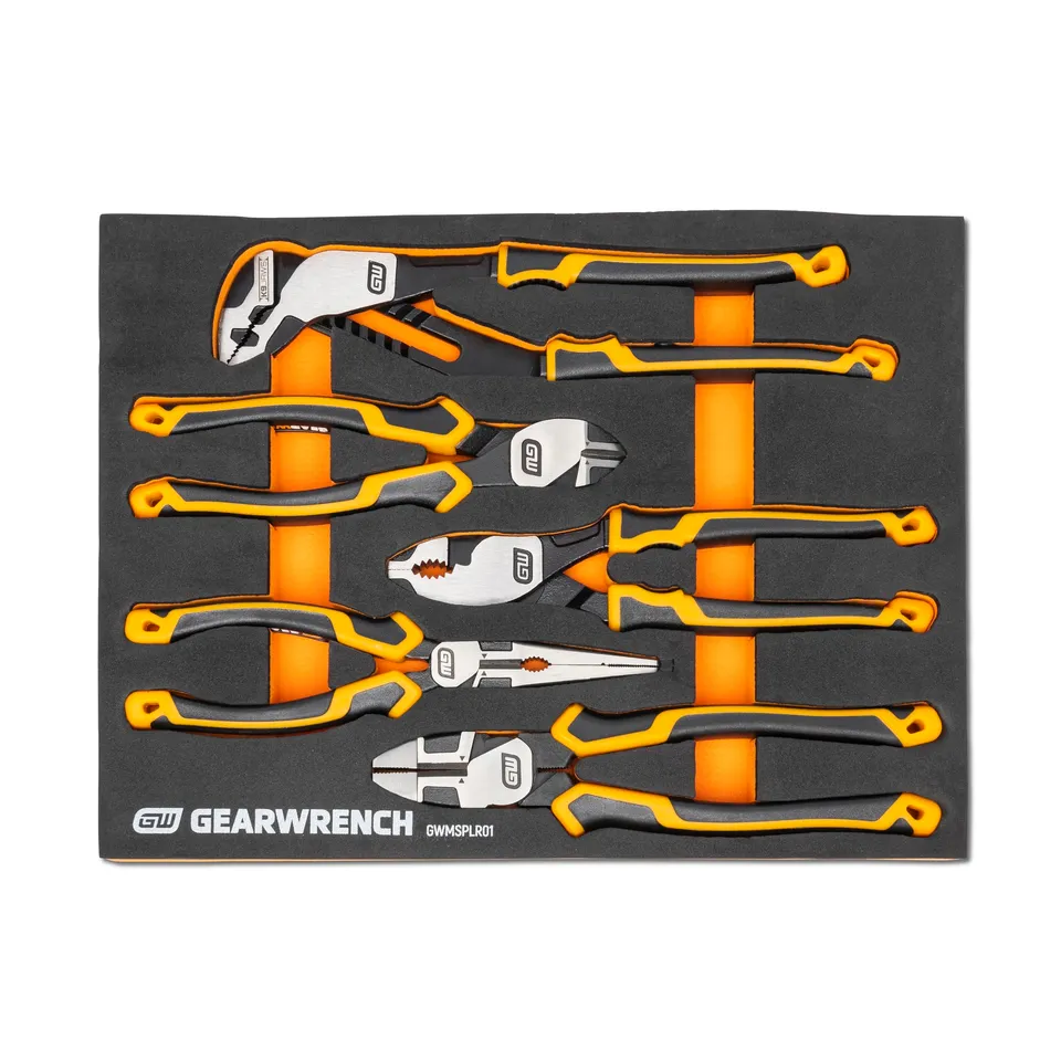 gearwrench-pitbull-5-piece-cushion-grip-pliers-set-with-foam-storage-tray-gwmspl image 1