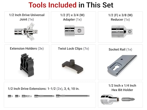 tekton-sha92101-extension-and-accessory-set-with-rail-9-piece-1-2-inch-drive image 6