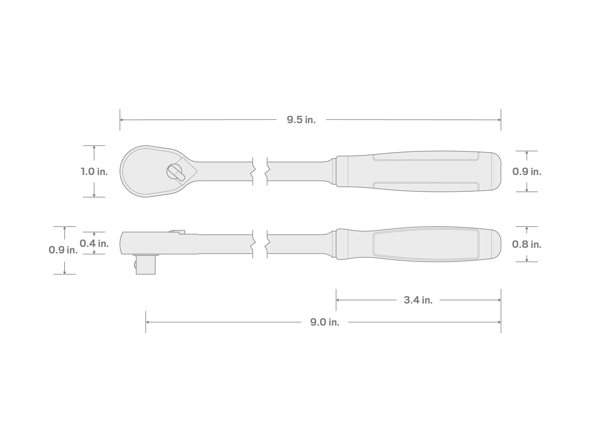 tekton-srh02009-1-4-inch-drive-x-9-inch-long-90-tooth-ratchet image 7
